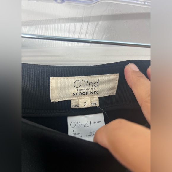 Oβ2nd Exclusively for SCOOP NYC Drape Front Wrap Black Trouser Pants Sz 2 - Picture 14 of 16